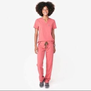FIGS Set - limited edition breast cancer pink/salmon XXS